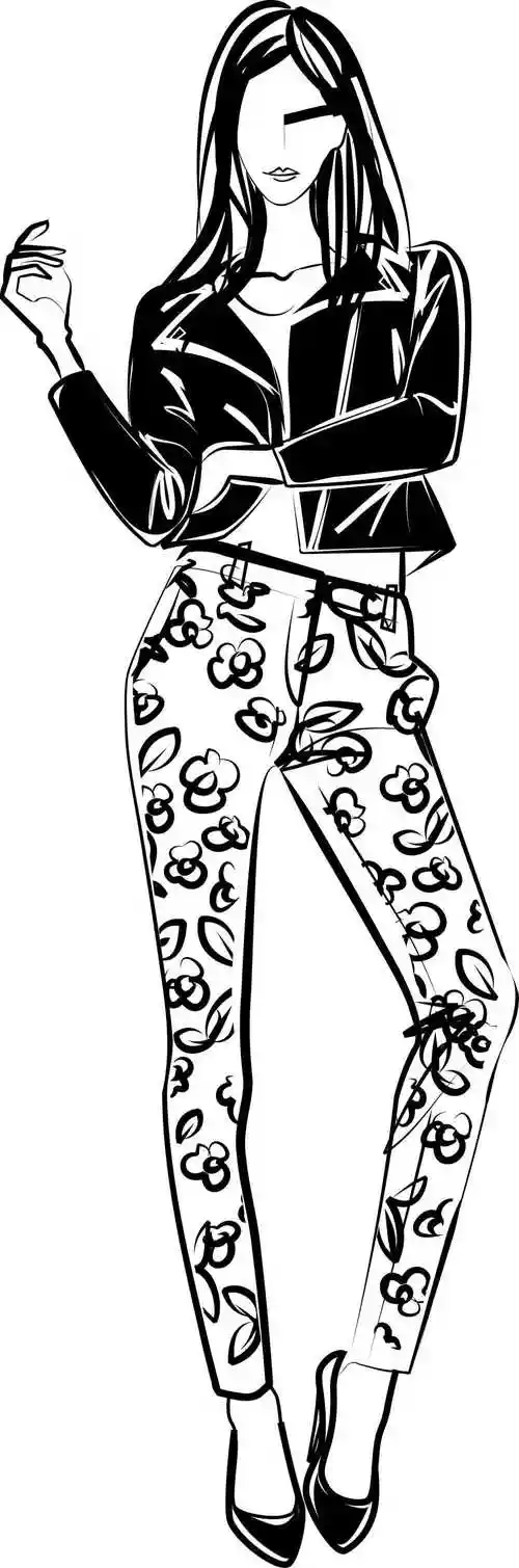 系列 一 矢量时尚男女时装画(14张图片)查看全部 >