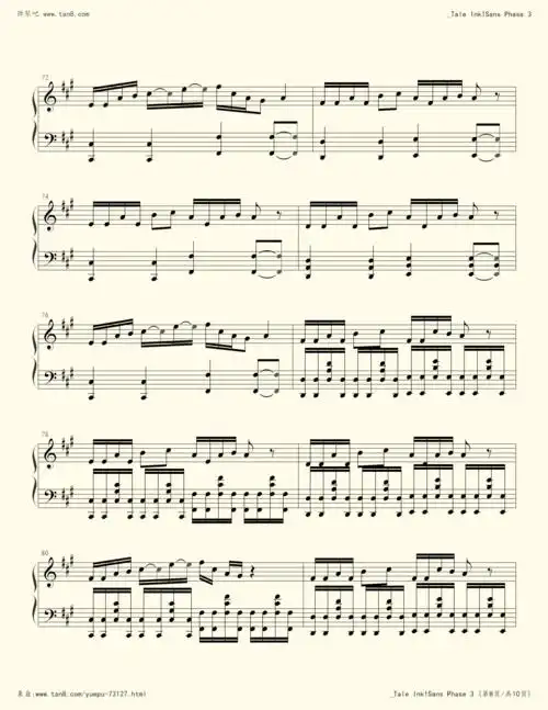 钢琴谱taleinksansshanghaivania