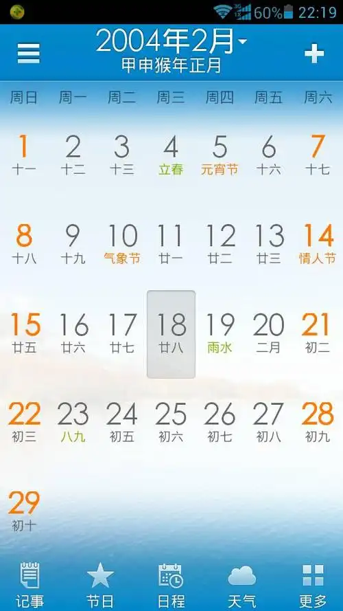 2004年 阴历正月二十八日 阳历是几月日?