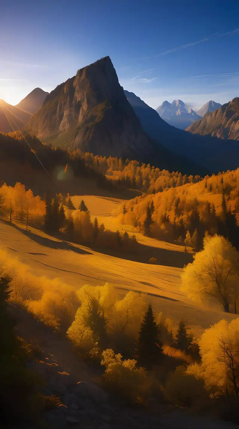 璀璨日照金山,大自然的绝美奇迹.当太阳照耀在金山之巅,世界仿 - 抖音