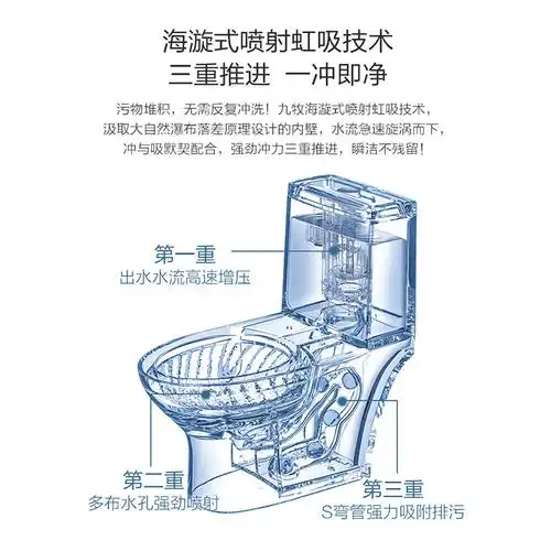 九牧马桶坐便器虹吸式大冲力家用卫生间通用抽水马桶11251 11173