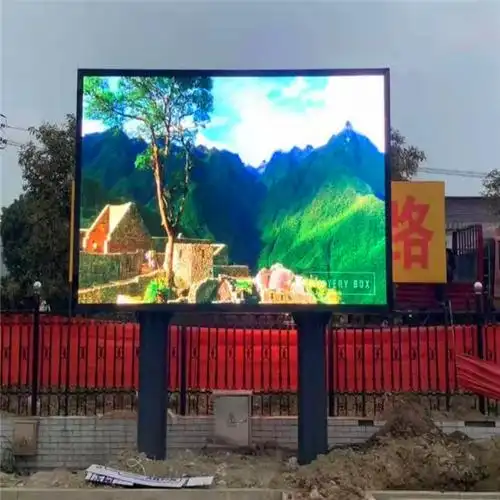 led显示屏和县户外小区防水p4全彩显示屏报价
