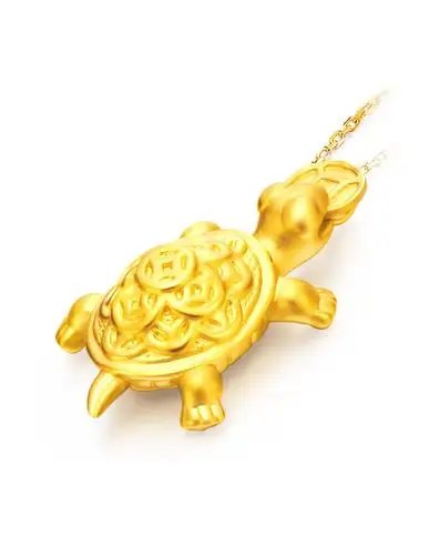 【专柜同款】招财龟黄金吊坠
