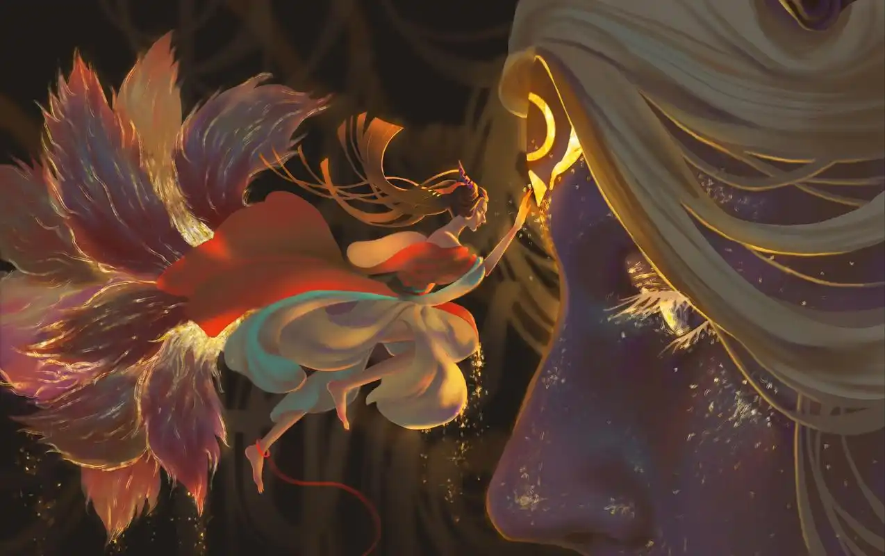 绘画过程姜子牙师尊x九尾最后再让我看你一眼