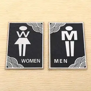 亚克力卫生间指示牌 不规则洗手间温馨提示牌定制 浮雕门牌批发
