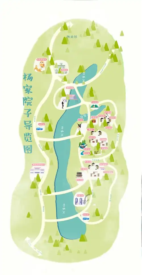 某景区手绘导览平面图