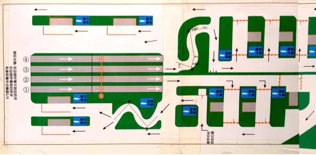 2014长沙猎鹰驾校科目二考场平面图