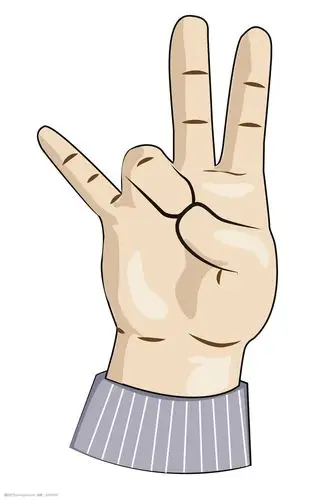 算命的手势 卡通插画 手势插画 比划手势 手指插画 手掌插画 掐算的