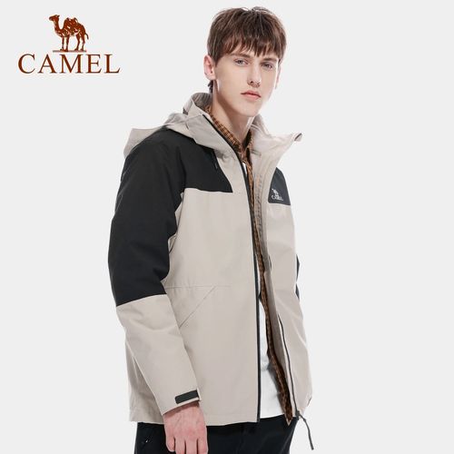 camel骆驼冲锋衣女外套三合一抓绒加绒加厚防风冲锋衣
