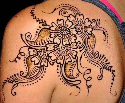 henna mehndi tattoo designs idea for shoulder