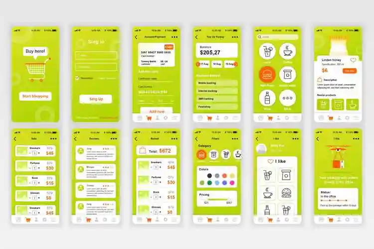电商网站商城app应用用户交互界面设计ui套件commercemobileappuxand