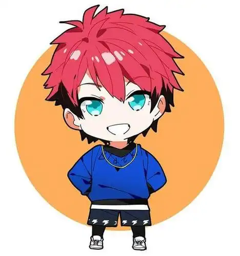 q版卡通人物绘画画风呆萌可爱闪烁的大眼睛超喜欢