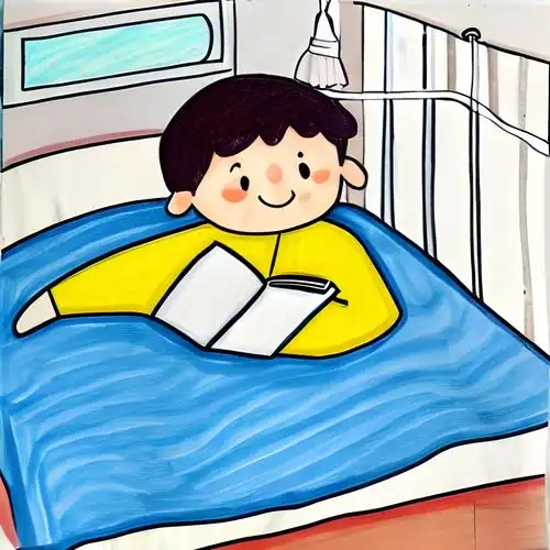 起床男孩简笔画