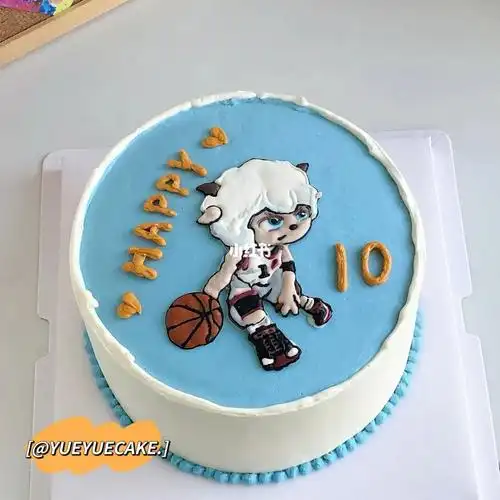 威海筐出未来喜羊羊打篮球男孩蛋糕