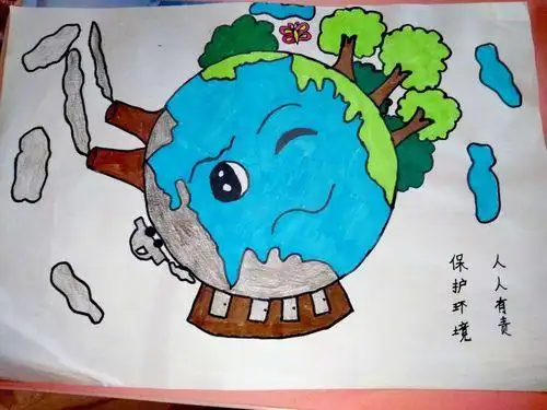儿童环保绘画作品 环保主题儿童画