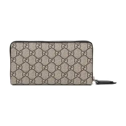 gucci古驰gucci男包织物配皮男士拉链长款钱包钱夹451273k561n