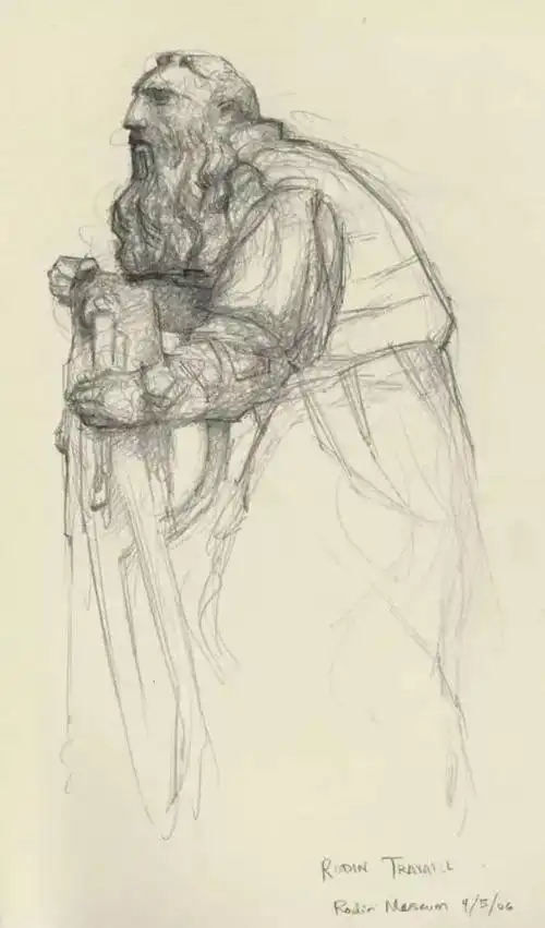 法国雕塑家奥古斯特·罗丹,速写合集