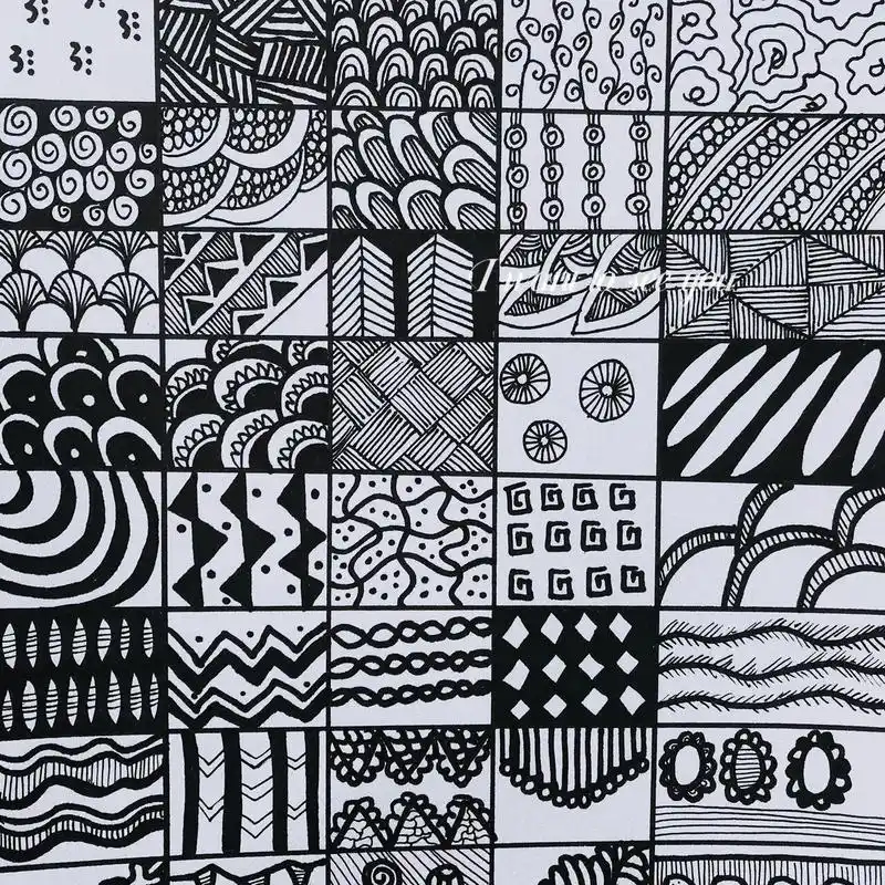 简单易学线描素材大合集.点线面,装饰画素材#控笔训练 #幼儿 - 抖音