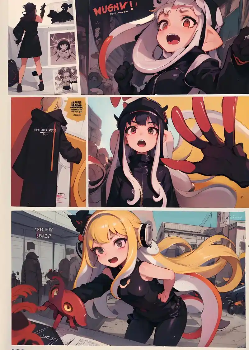 章鱼娘漫画.章鱼的特点拟人化,章鱼真是太可爱了捏96.每一张 - 抖音