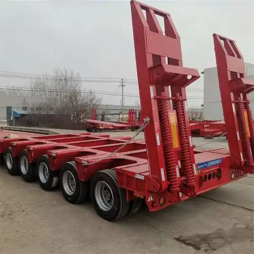 五线十轴低平板半挂车