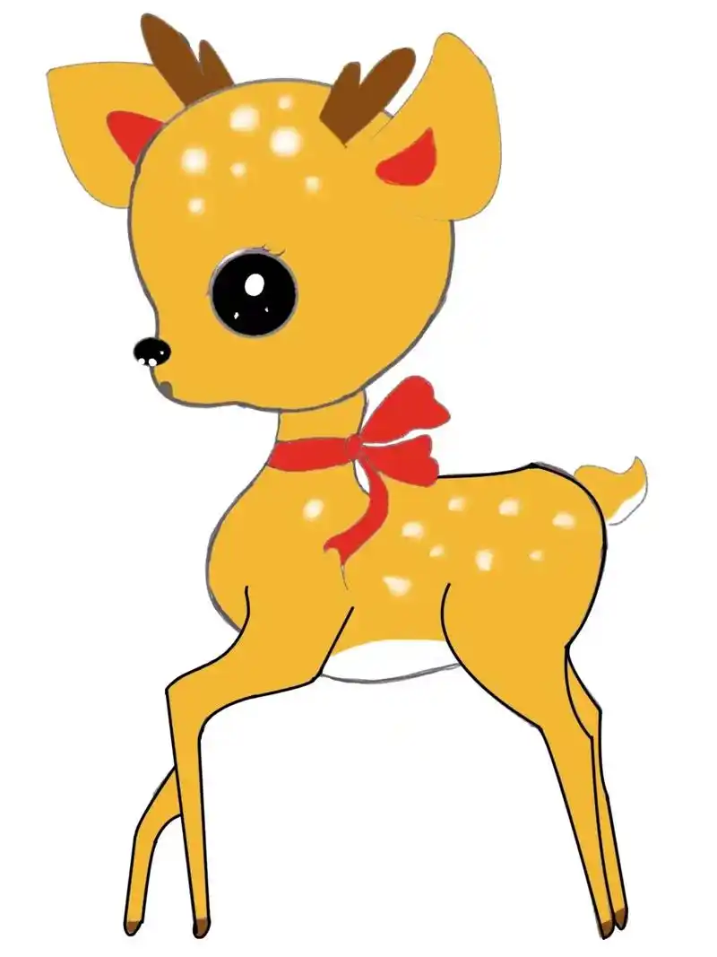 几张图学会画梅花鹿#简笔画 #画画 #一学就会系列  - 抖音