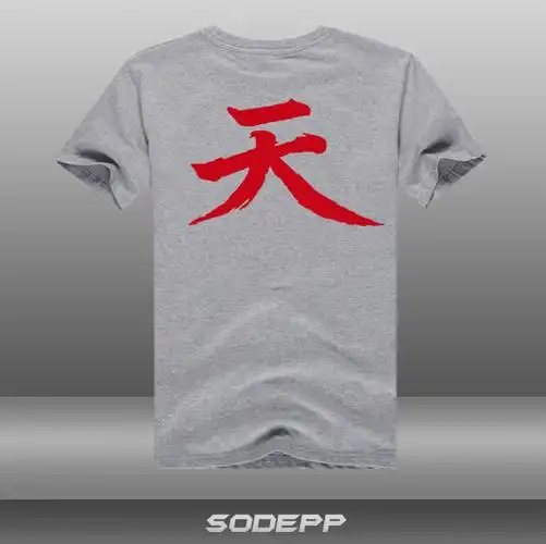 【sodepp】街头霸王暗杀拳豪鬼天字街霸男短袖t恤衫全棉夏装圆领