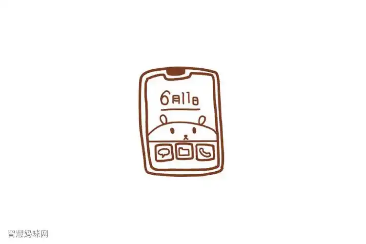 可爱手机简笔画教程