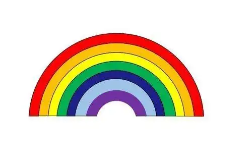 如何画彩虹的简笔画