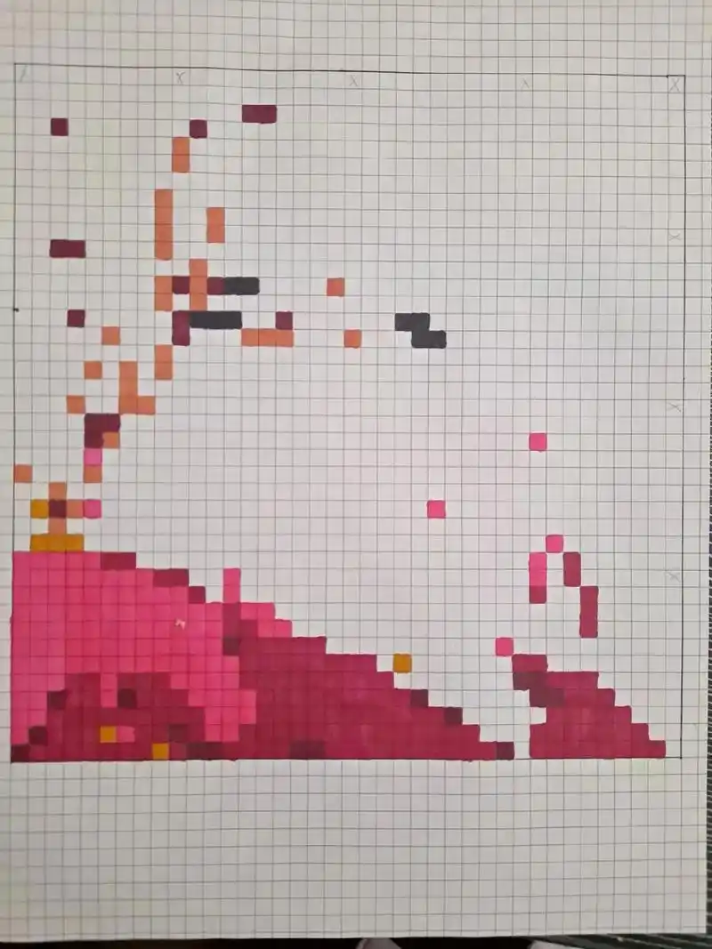 绘画过程 #绘画 #简单绘画教学 #马赛克绘画 #绘画过程 - 抖音