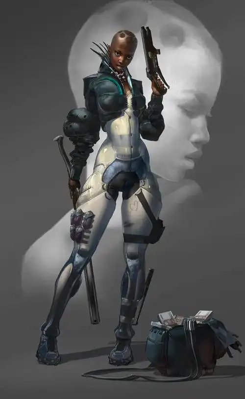 【设计参考】暗黑风格の机甲少女机械娘合集!(2600p)