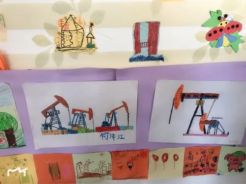 幼儿美术作品《磕头机》