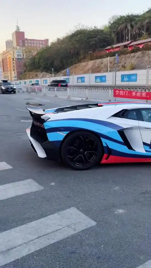 兰博基尼毒药全球10几台,大家应该看见过,那么全国首台马天尼涂装