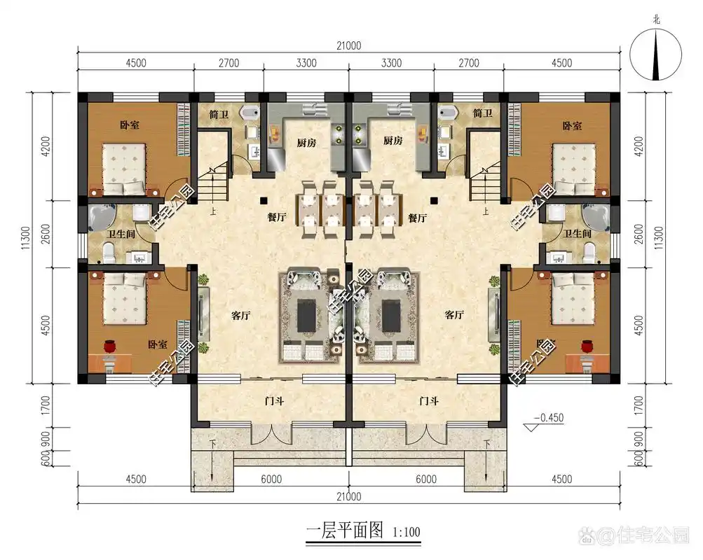 10套农村双拼别墅,兄弟携手一起建,分家不再是难题