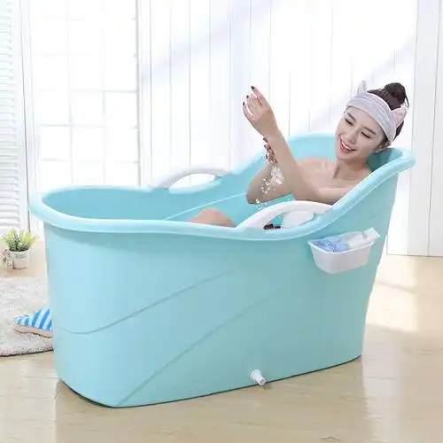 超长款塑料浴桶成人洗澡盆可坐躺家用浴缸老年人沐浴桶加厚泡澡桶