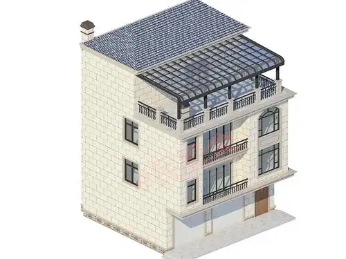 10×8米的三层半别墅,适合农村临街自建房,商住两用可这样建