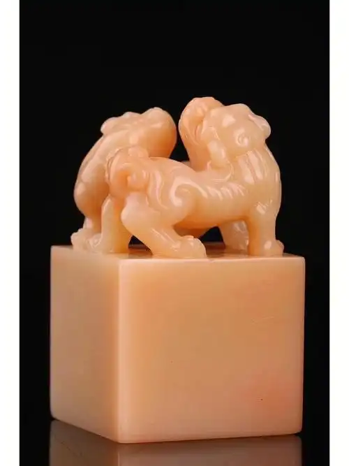 老挝石双瑞呈祥方章