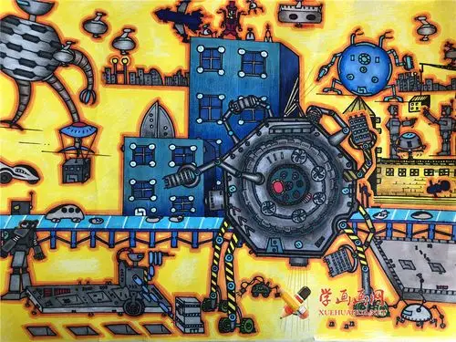 优秀获奖科幻画机械工程队欣赏