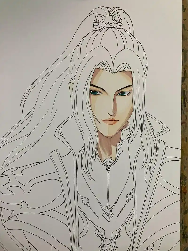 这个唐三的杀气被我磨掉了,我画不出原作那种盛气凌人的感觉,希望你们