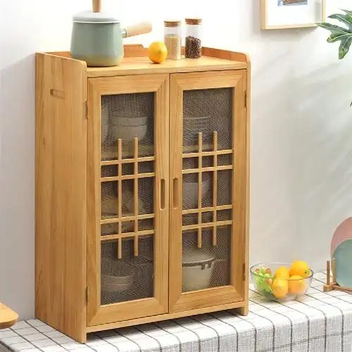 实木小碗柜厨房碗橱柜家用简易菜橱柜餐边柜简约经济型放碗多功能