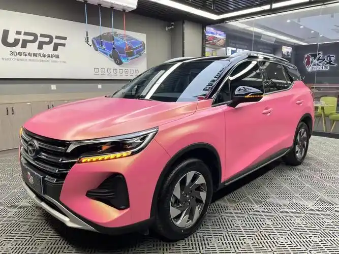 广汽传祺gs4  改色案例分享#72变爱车定制中心#钻石金沙粉这是我镜妹