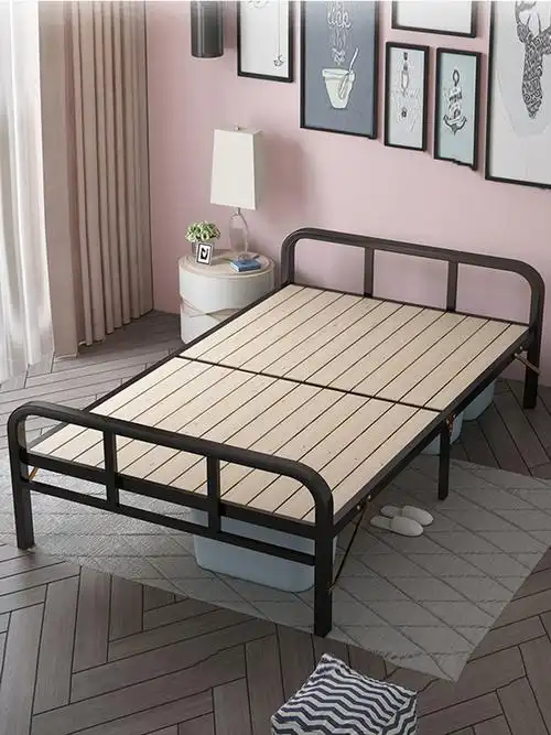 1米2宽的单人床午睡折叠床简约结实小户休闲便携成人休息简易神器