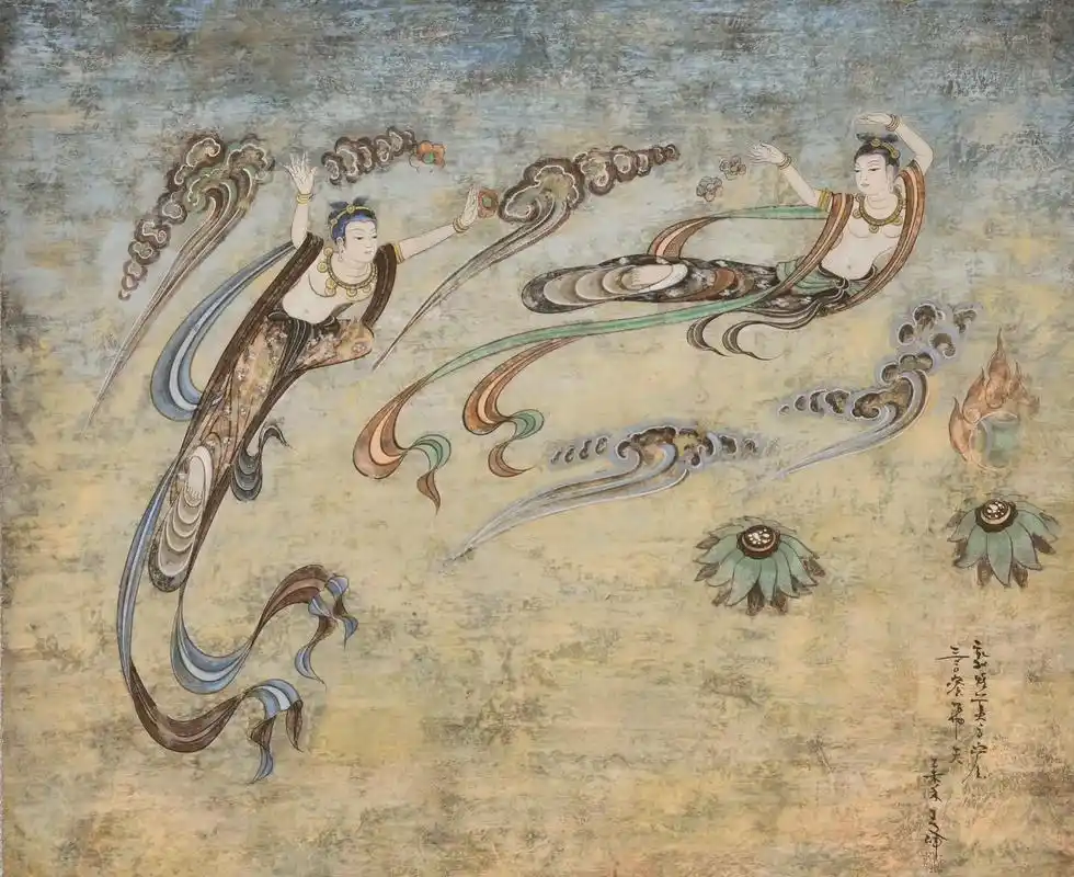 敦煌莫高窟飞天壁画