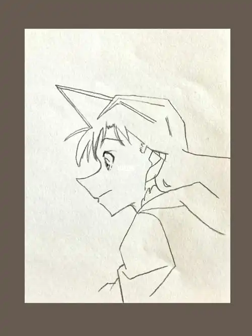 简笔画柯南内有过程