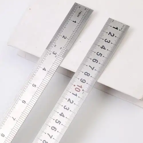 工厂货源 加厚优质钢尺60cm 标准不锈钢板直尺双面钢尺 来样定做