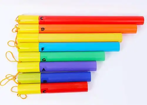 奥尔夫乐器八音音筒彩色八音筒八音管8音响管塑料8音响筒