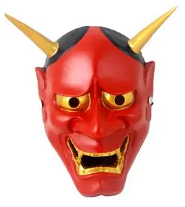 展开全部 这是日本的鬼神面具 你百度一下就行了  你那张有点难找我