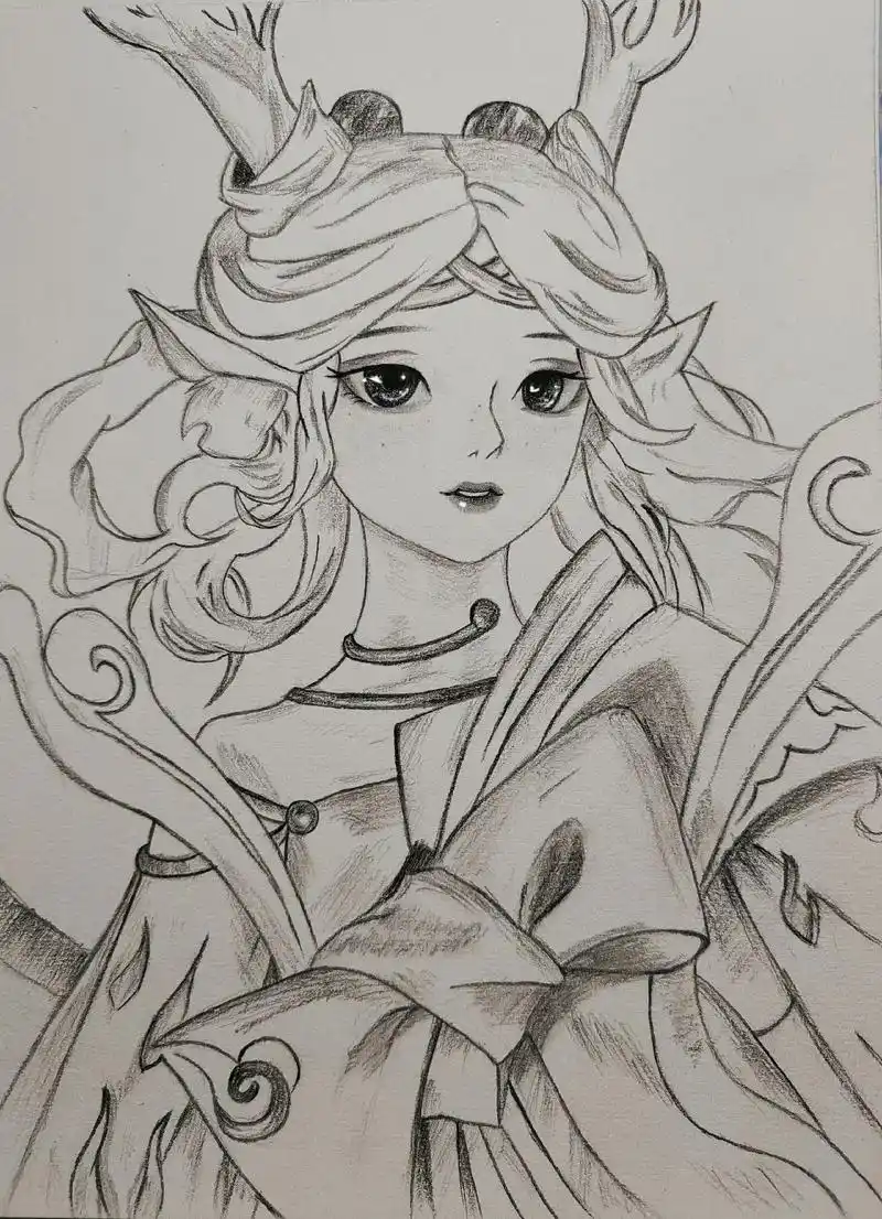 要变成光 因为有怕黑的人#瑶遇见神鹿 #手绘 #临摹 - 抖音