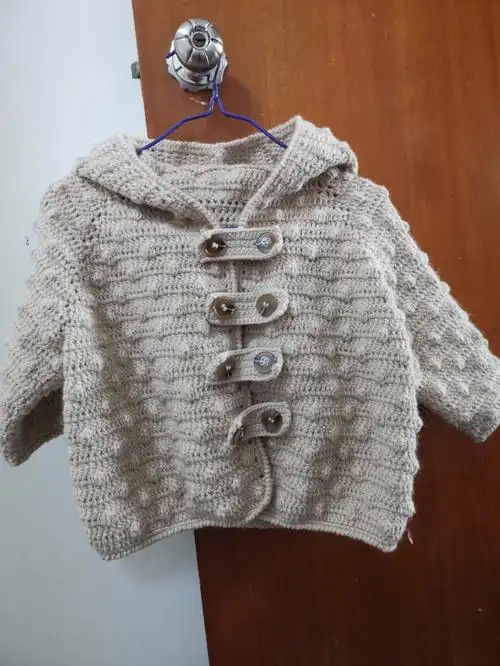 儿童钩针连帽开衫附图解