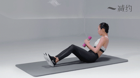 直腿哑铃两头起