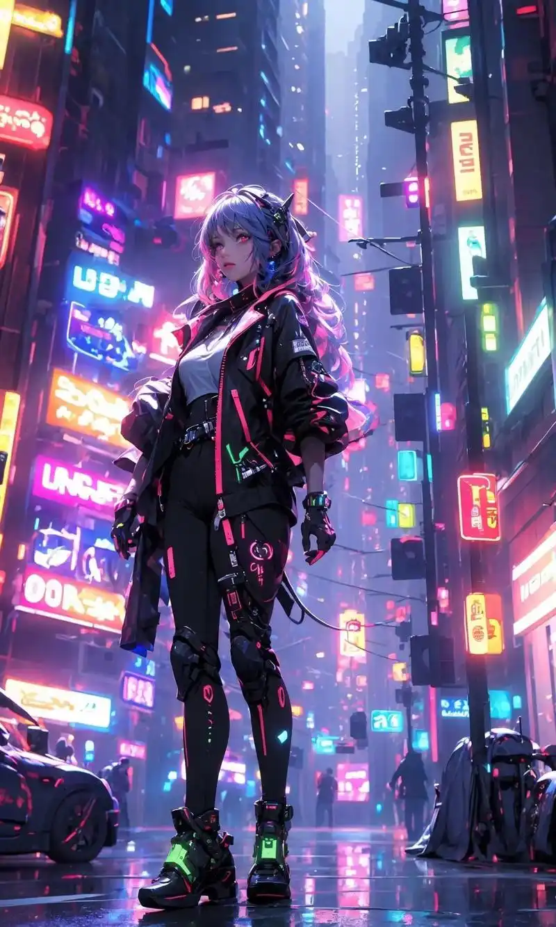 赛博朋克系列.#机甲风 #二次元世界 #科技感 #动漫少女 - 抖音